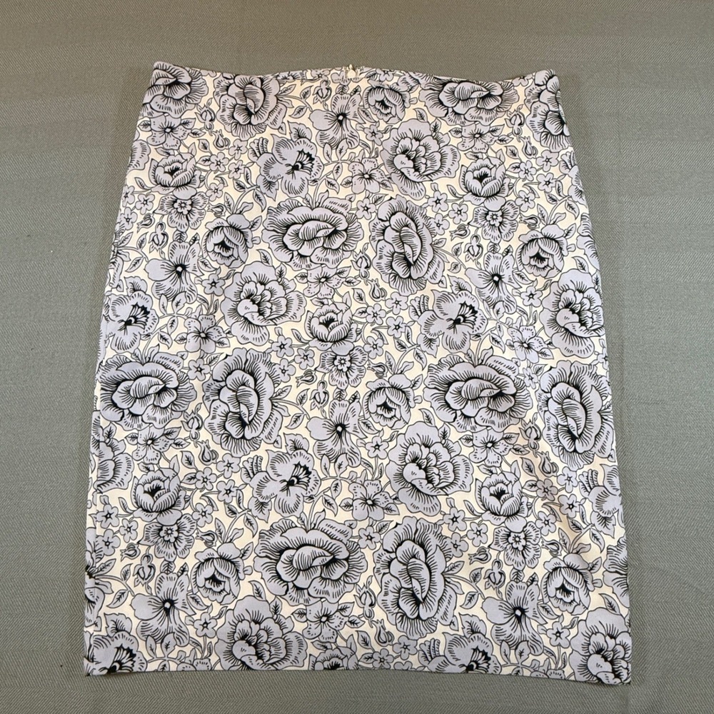 Ann Taylor Factory Floral Pencil Skirt Size 10 564432 SU21 Knee Length 1955